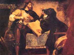 delacroix mephistopheles in Faust's study